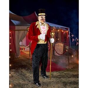 Spirit Halloween Ringmaster Animatronic Prop Life Size‎ Animated Talking